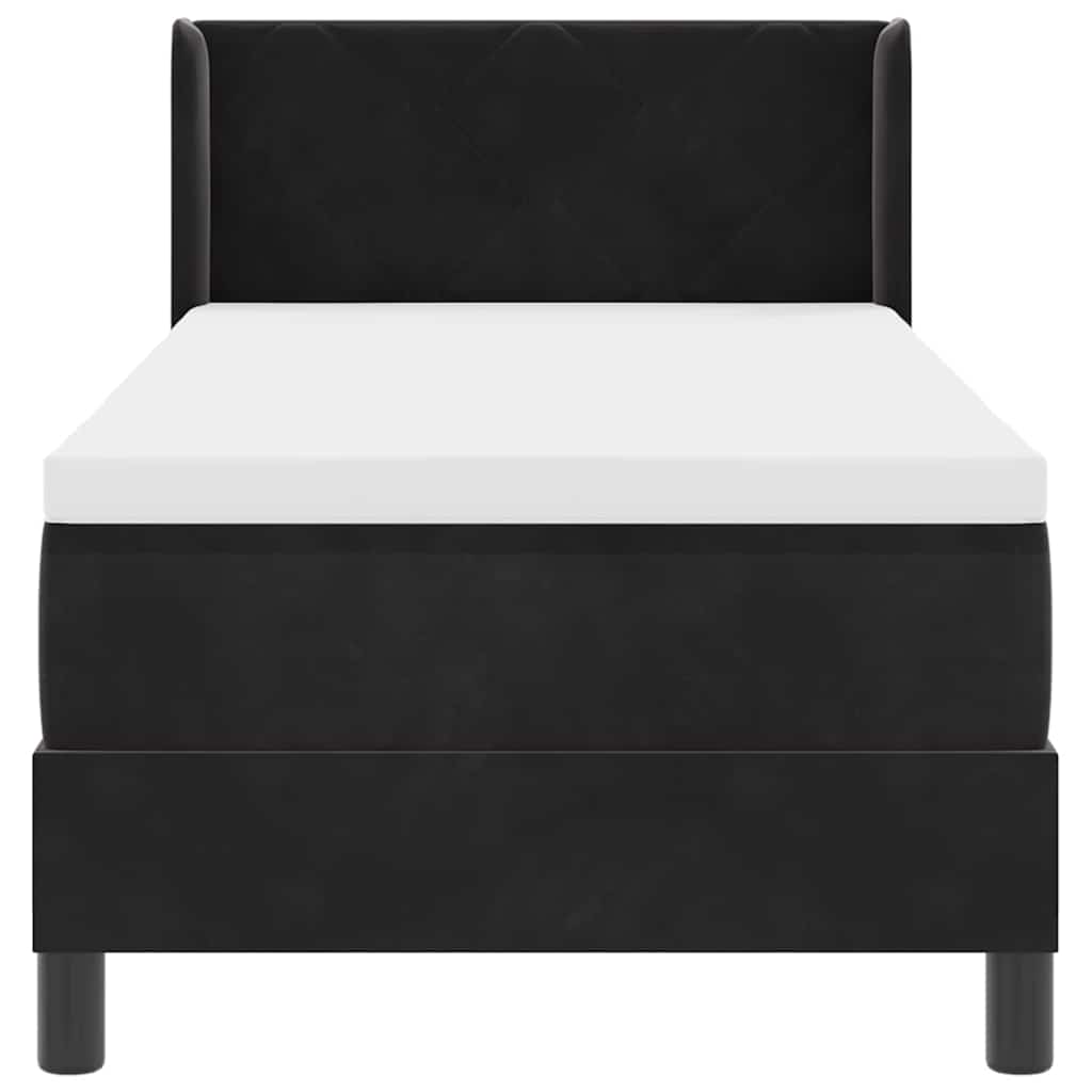 Boxspringbed met hoofdeinde Zwart 200 x 80 cm Fluweel is nu te koop bij PeponiXL, paradijselijk wonen!