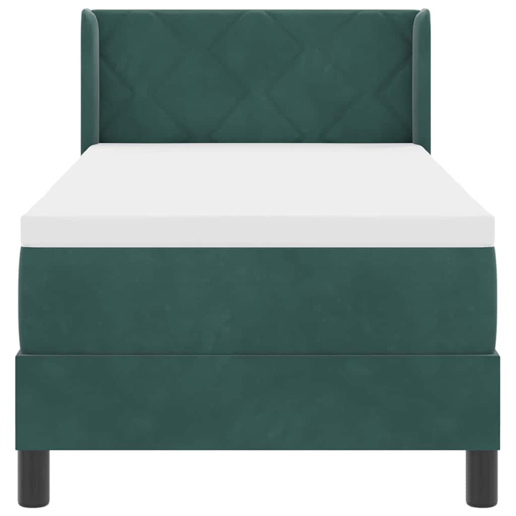 Boxspringbed met hoofdeinde Donkergroen 200 x 80 cm Fluweel is nu te koop bij PeponiXL, paradijselijk wonen!