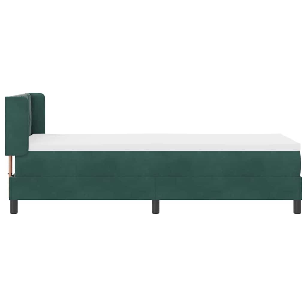 Boxspringbed met hoofdeinde Donkergroen 200 x 80 cm Fluweel is nu te koop bij PeponiXL, paradijselijk wonen!