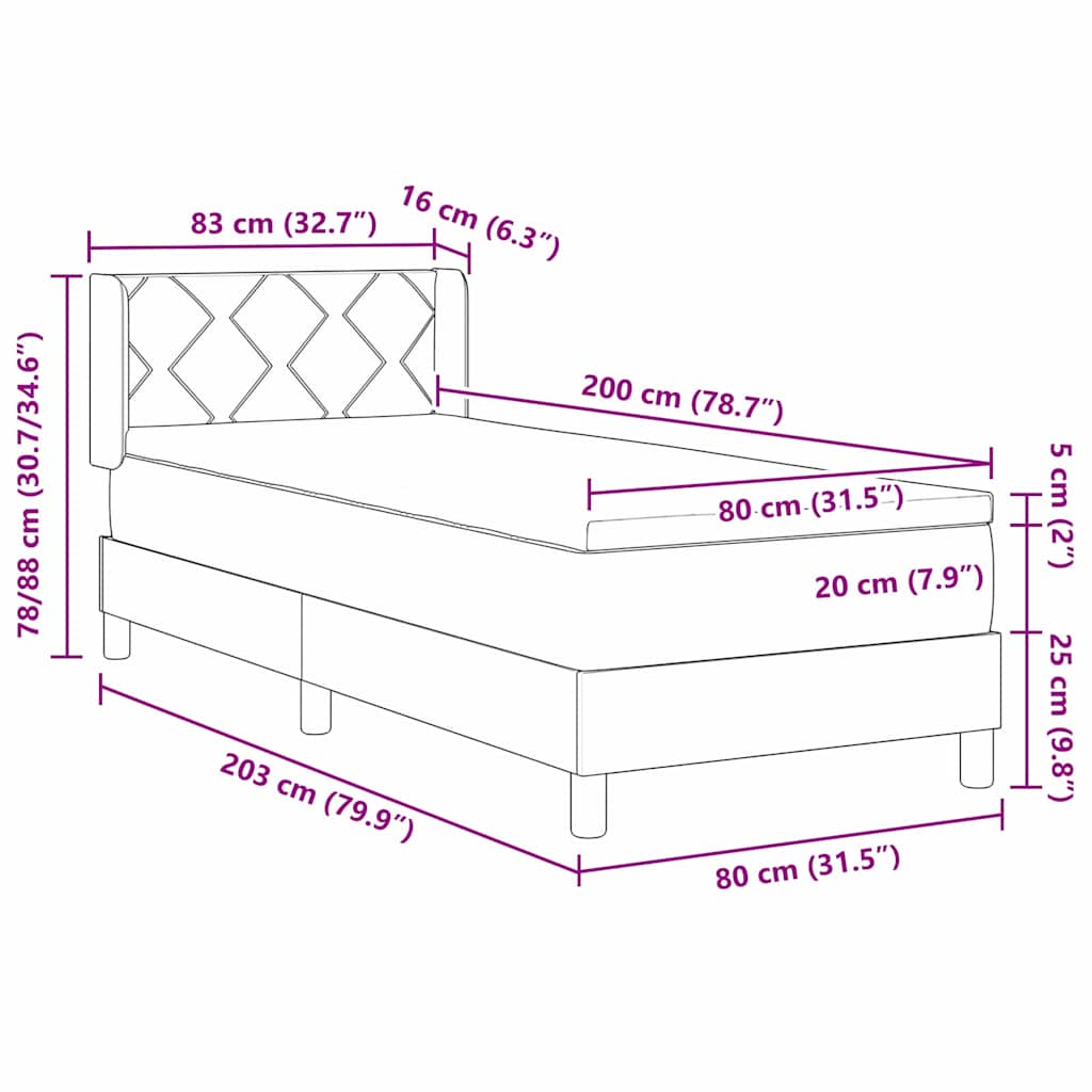 Boxspringbed met hoofdeinde Donkergroen 200 x 80 cm Fluweel is nu te koop bij PeponiXL, paradijselijk wonen!