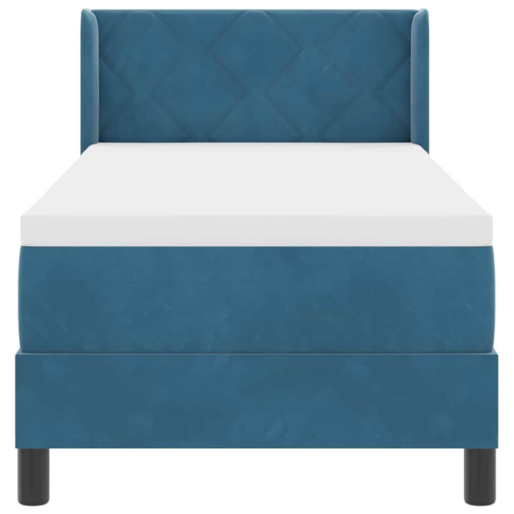 Boxspringbed met hoofdeinde Donkerblauw 200 x 80 cm Fluweel is nu te koop bij PeponiXL, paradijselijk wonen!