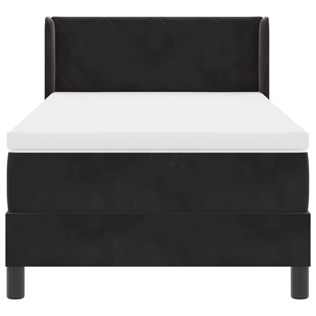 Boxspringbed met hoofdeinde Zwart 200 x 100 cm Fluweel is nu te koop bij PeponiXL, paradijselijk wonen!