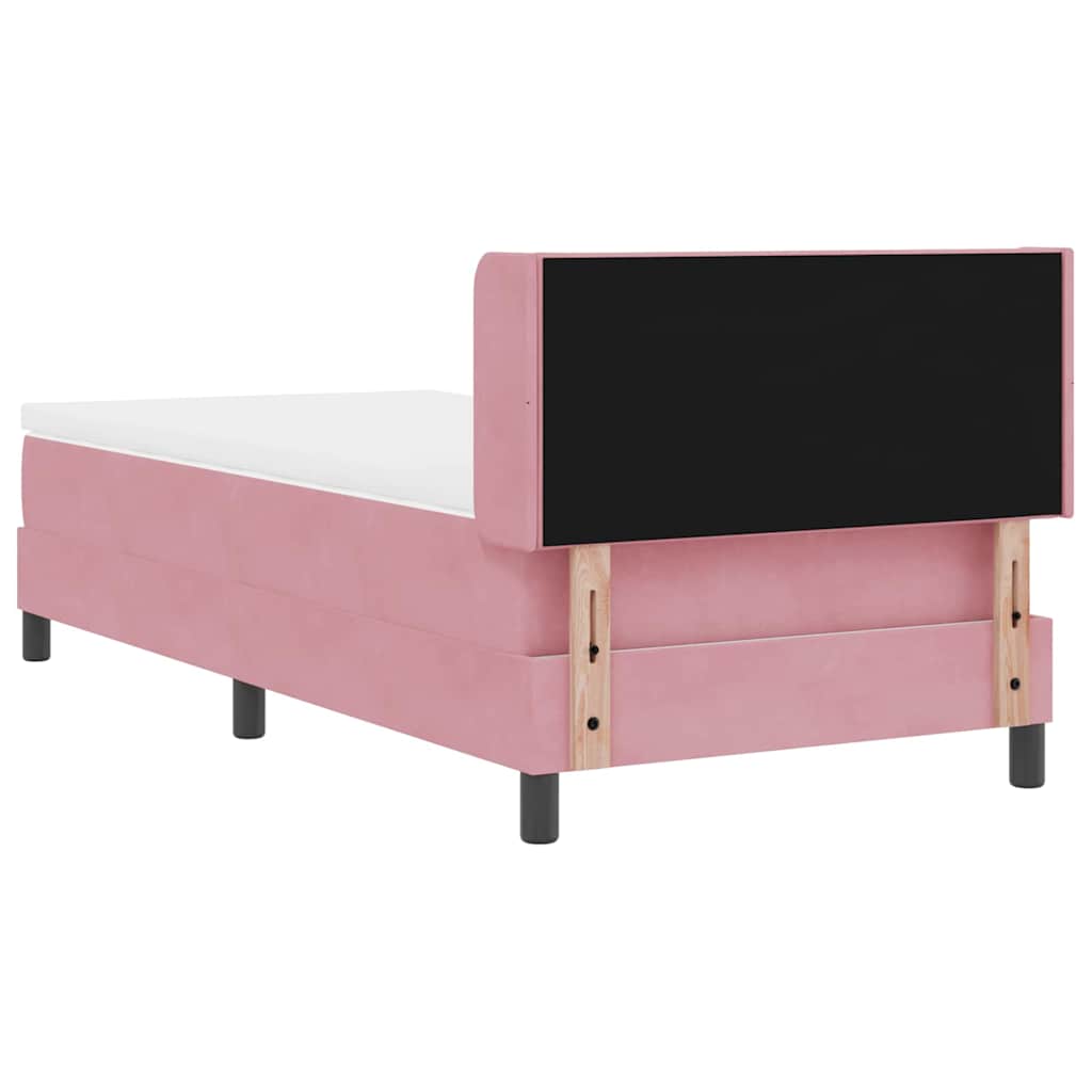 Boxspringbed met hoofdeinde Roze 200 x 100 cm Fluweel is nu te koop bij PeponiXL, paradijselijk wonen!