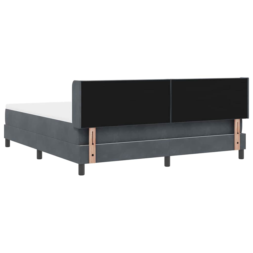 Boxspringbed met hoofdeinde Donkergrijs 200 x 180 cm Fluweel is nu te koop bij PeponiXL, paradijselijk wonen!