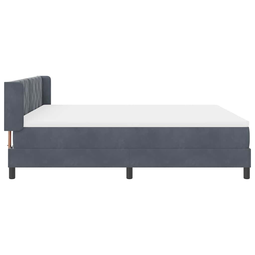 Boxspringbed met hoofdeinde Donkergrijs 200 x 180 cm Fluweel is nu te koop bij PeponiXL, paradijselijk wonen!