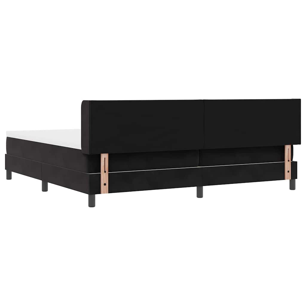 Boxspringbed met hoofdeinde Zwart 200 x 200 cm Fluweel is nu te koop bij PeponiXL, paradijselijk wonen!