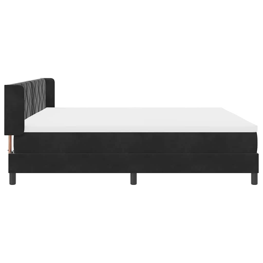 Boxspringbed met hoofdeinde Zwart 200 x 200 cm Fluweel is nu te koop bij PeponiXL, paradijselijk wonen!