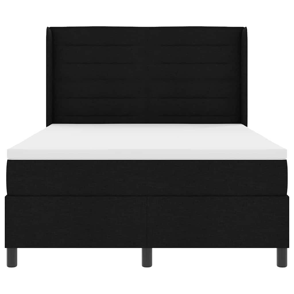 Boxspringbed met matras met hoofdeinde Zwart 190 x 140 cm Stof is nu te koop bij PeponiXL, paradijselijk wonen!