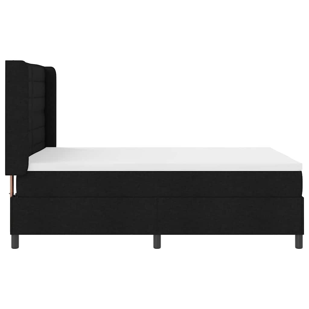 Boxspringbed met matras met hoofdeinde Zwart 190 x 140 cm Stof is nu te koop bij PeponiXL, paradijselijk wonen!