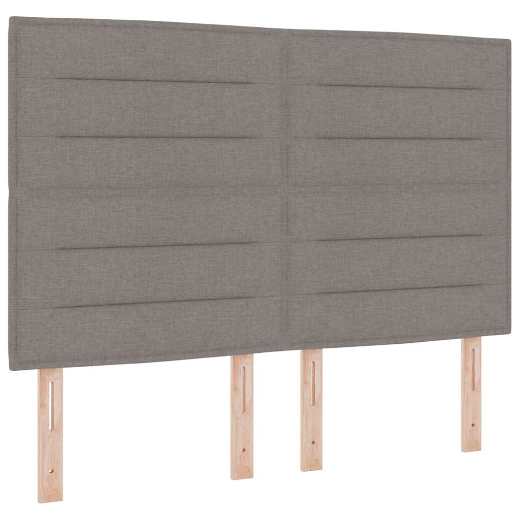 Boxspringbed met matras met hoofdeinde Taupe 190 x 140 cm Stof is nu te koop bij PeponiXL, paradijselijk wonen!