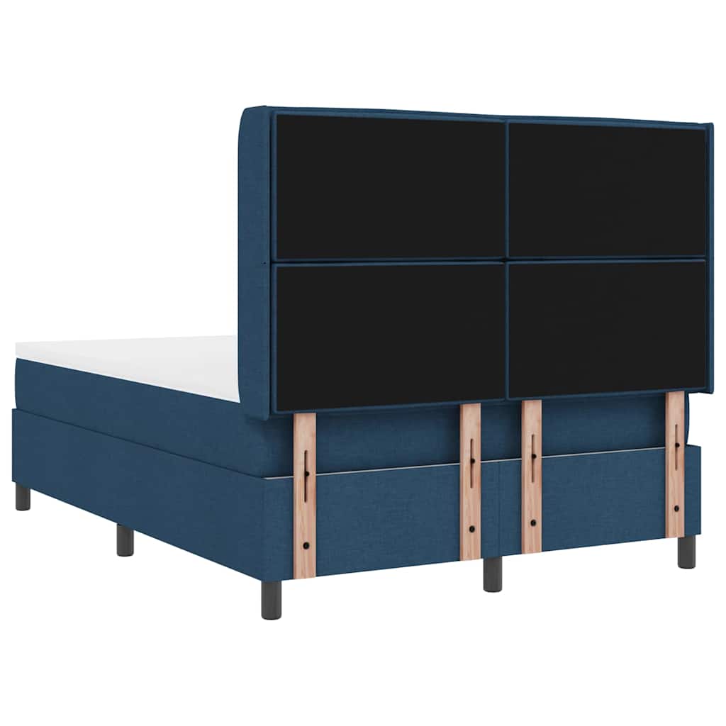 Boxspringbed met matras met hoofdeinde Blauw 190 x 140 cm Stof is nu te koop bij PeponiXL, paradijselijk wonen!