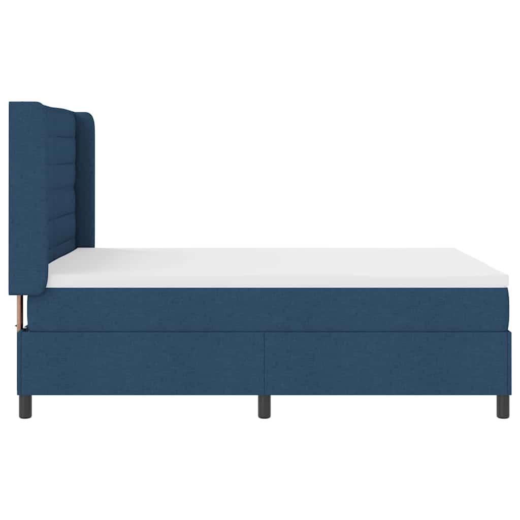 Boxspringbed met matras met hoofdeinde Blauw 190 x 140 cm Stof is nu te koop bij PeponiXL, paradijselijk wonen!