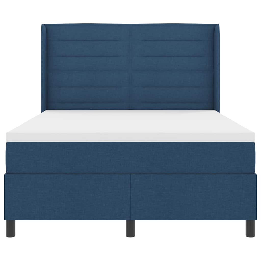Boxspringbed met matras met hoofdeinde Blauw 200 x 160 cm Stof is nu te koop bij PeponiXL, paradijselijk wonen!