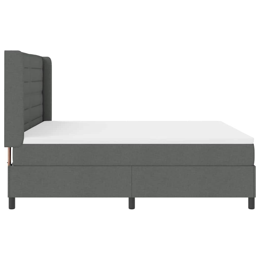 Boxspringbed met matras Donkergrijs 200 x 180 cm Stof is nu te koop bij PeponiXL, paradijselijk wonen!