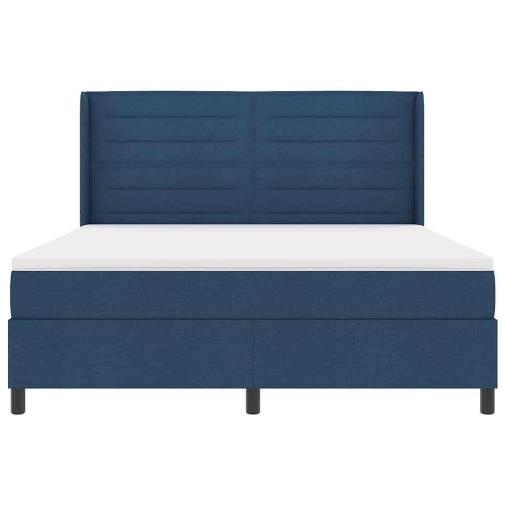 Boxspringbed met matras met hoofdeinde Blauw 200 x 180 cm Stof is nu te koop bij PeponiXL, paradijselijk wonen!