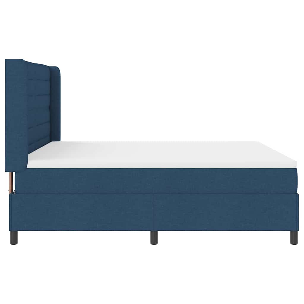 Boxspringbed met matras met hoofdeinde Blauw 200 x 180 cm Stof is nu te koop bij PeponiXL, paradijselijk wonen!