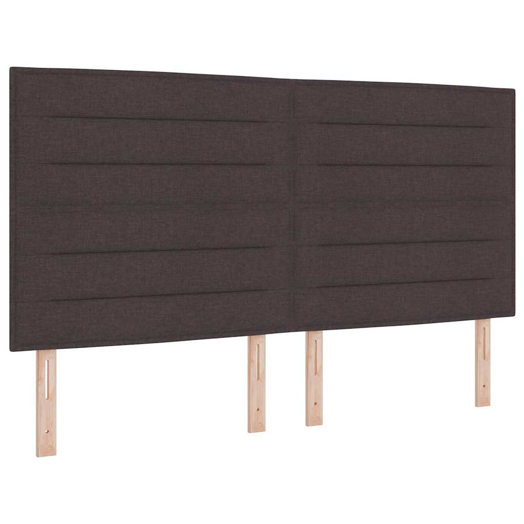 Boxspringbed met matras Donkerbruin 200 x 200 cm Stof is nu te koop bij PeponiXL, paradijselijk wonen!