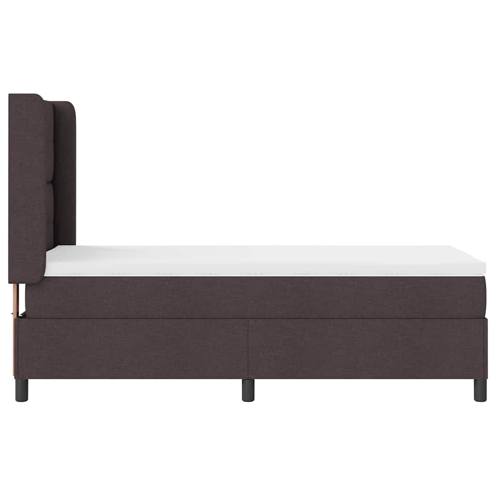 Boxspringbed met matras Donkerbruin 200 x 80 cm Stof is nu te koop bij PeponiXL, paradijselijk wonen!