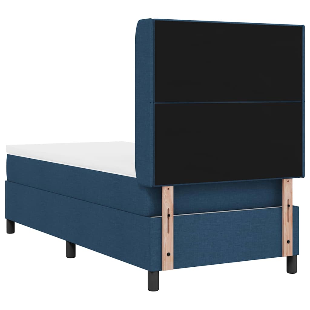 Boxspringbed met matras met hoofdeinde Blauw 200 x 80 cm Stof is nu te koop bij PeponiXL, paradijselijk wonen!
