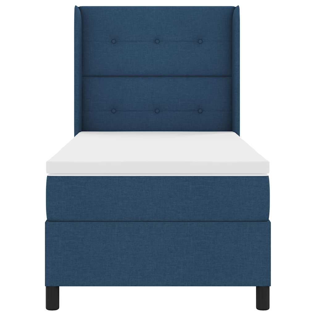 Boxspringbed met matras met hoofdeinde Blauw 200 x 80 cm Stof is nu te koop bij PeponiXL, paradijselijk wonen!