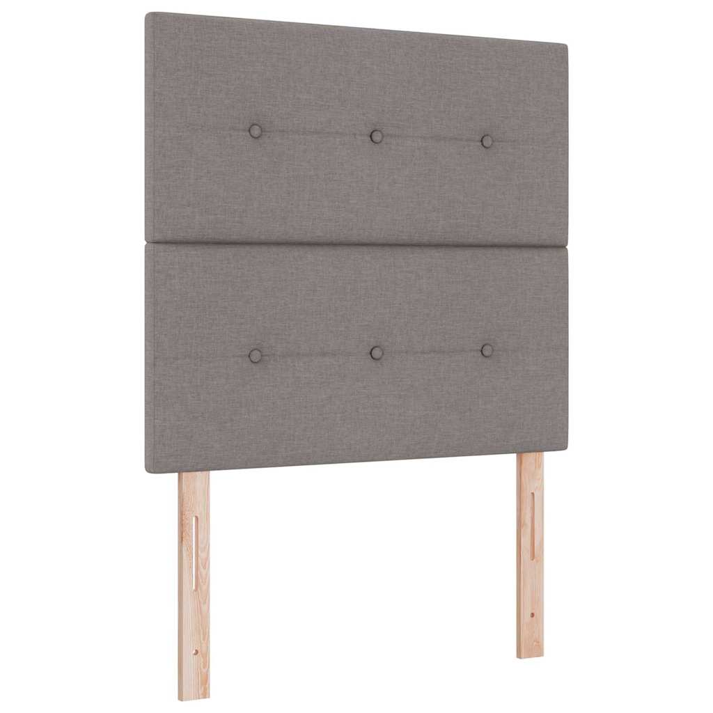 Boxspringbed met matras met hoofdeinde Taupe 190 x 90 cm Stof is nu te koop bij PeponiXL, paradijselijk wonen!