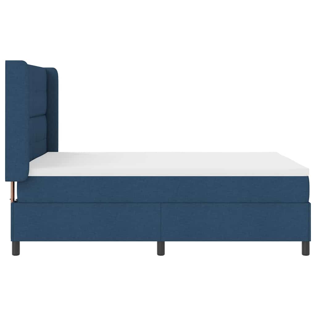 Boxspringbed met matras met hoofdeinde Blauw 190 x 140 cm Stof is nu te koop bij PeponiXL, paradijselijk wonen!