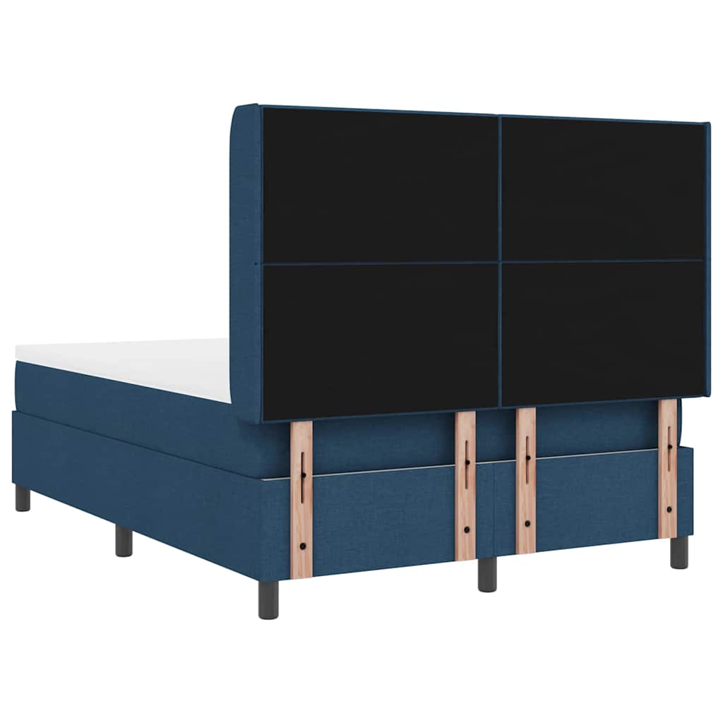 Boxspringbed met matras met hoofdeinde Blauw 200 x 140 cm Stof is nu te koop bij PeponiXL, paradijselijk wonen!