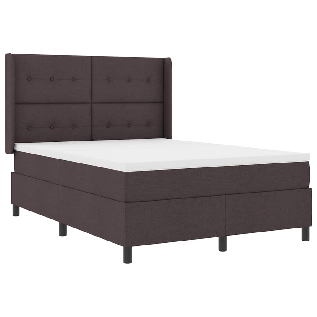 Boxspringbed met matras Donkerbruin 200 x 160 cm Stof is nu te koop bij PeponiXL, paradijselijk wonen!