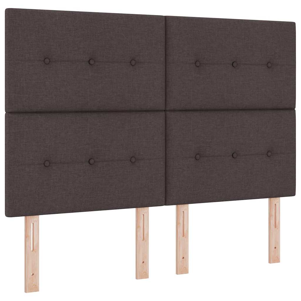 Boxspringbed met matras Donkerbruin 200 x 160 cm Stof is nu te koop bij PeponiXL, paradijselijk wonen!