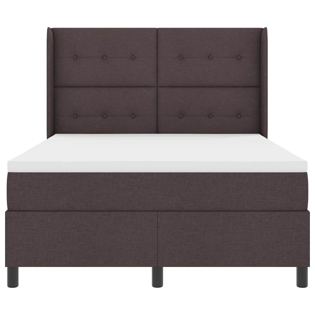 Boxspringbed met matras Donkerbruin 200 x 160 cm Stof is nu te koop bij PeponiXL, paradijselijk wonen!
