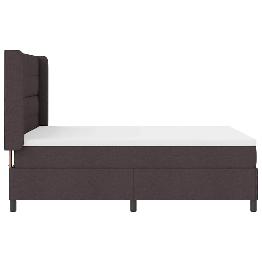Boxspringbed met matras Donkerbruin 200 x 160 cm Stof is nu te koop bij PeponiXL, paradijselijk wonen!