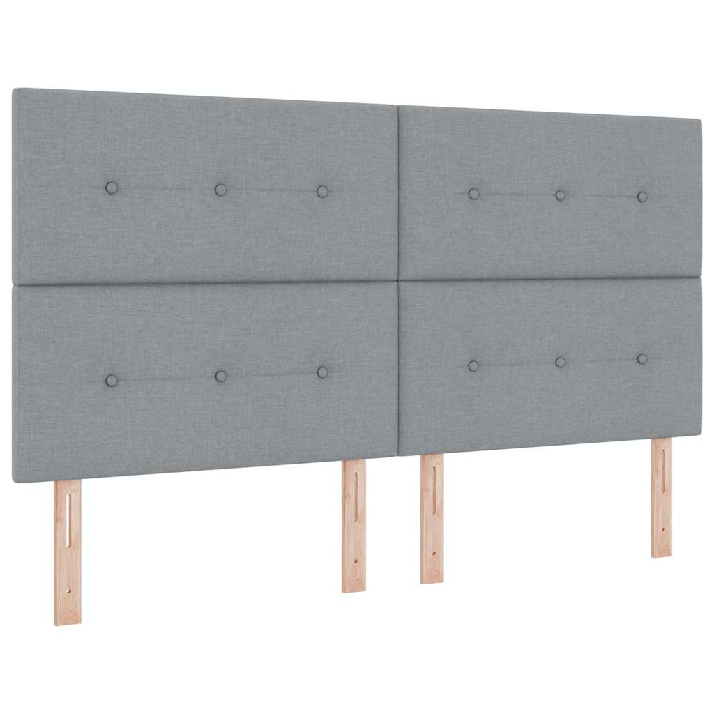 Boxspringbed met matras Lichtgrijs 200 x 180 cm Stof is nu te koop bij PeponiXL, paradijselijk wonen!