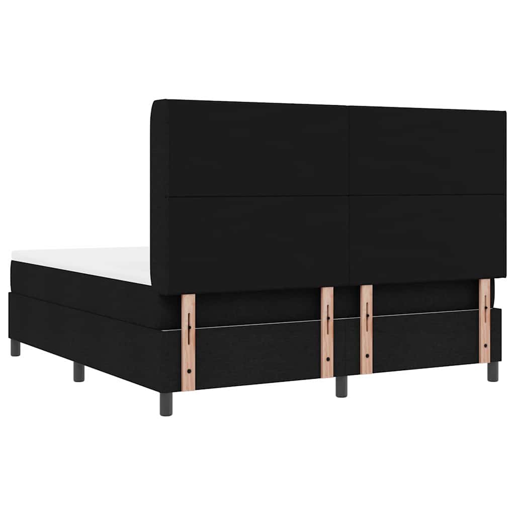 Boxspringbed met matras met hoofdeinde Zwart 200 x 180 cm Stof is nu te koop bij PeponiXL, paradijselijk wonen!