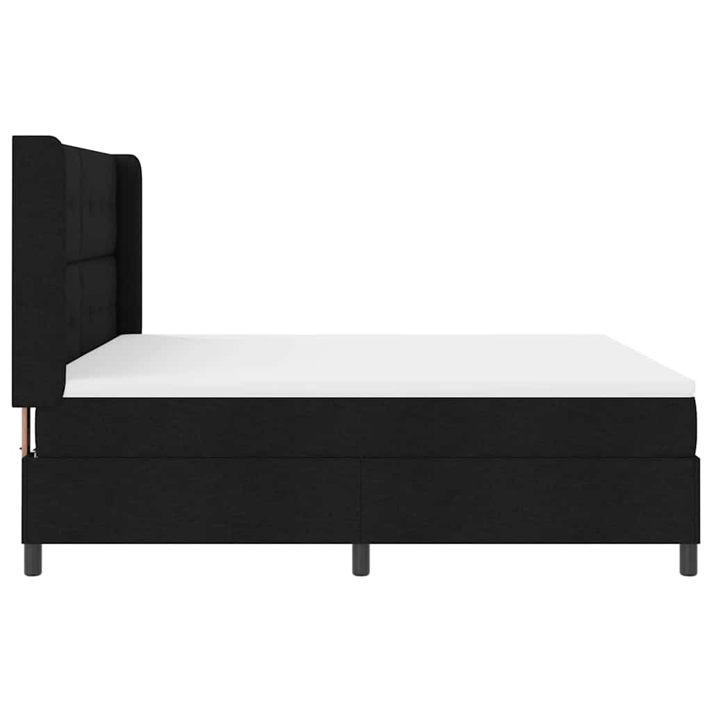 Boxspringbed met matras met hoofdeinde Zwart 200 x 180 cm Stof is nu te koop bij PeponiXL, paradijselijk wonen!