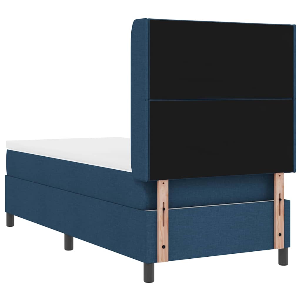 Boxspringbed met matras met hoofdeinde Blauw 200 x 100 cm Stof is nu te koop bij PeponiXL, paradijselijk wonen!