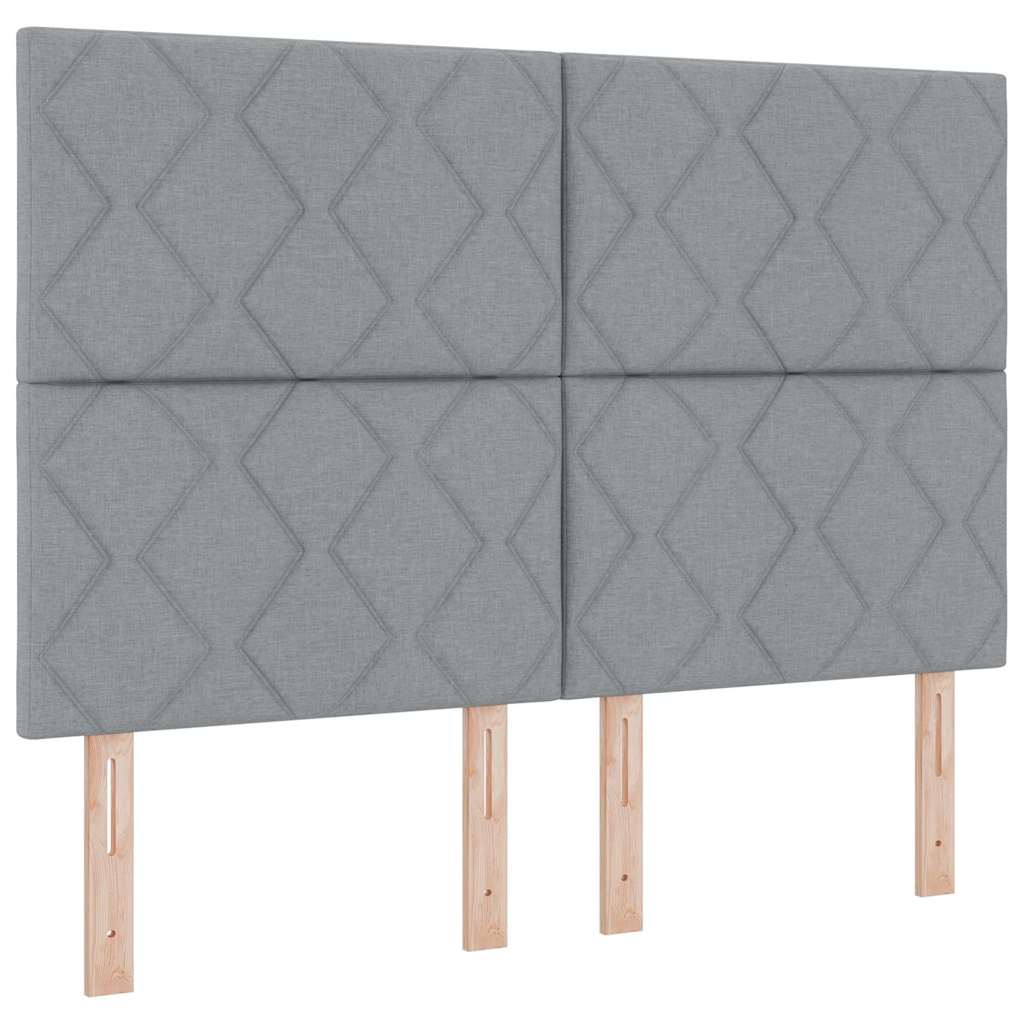 Boxspringbed met matras Lichtgrijs 200 x 160 cm Stof is nu te koop bij PeponiXL, paradijselijk wonen!