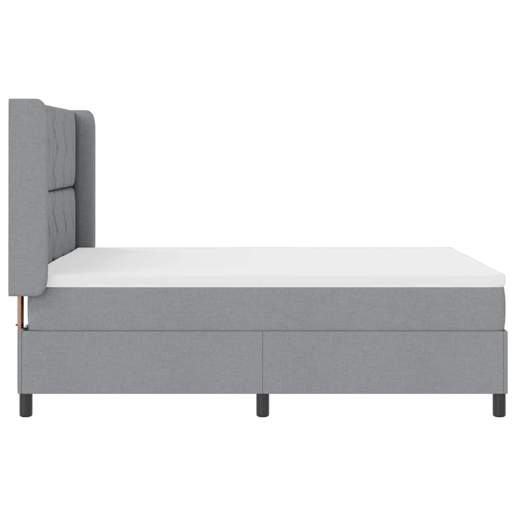 Boxspringbed met matras Lichtgrijs 200 x 160 cm Stof is nu te koop bij PeponiXL, paradijselijk wonen!