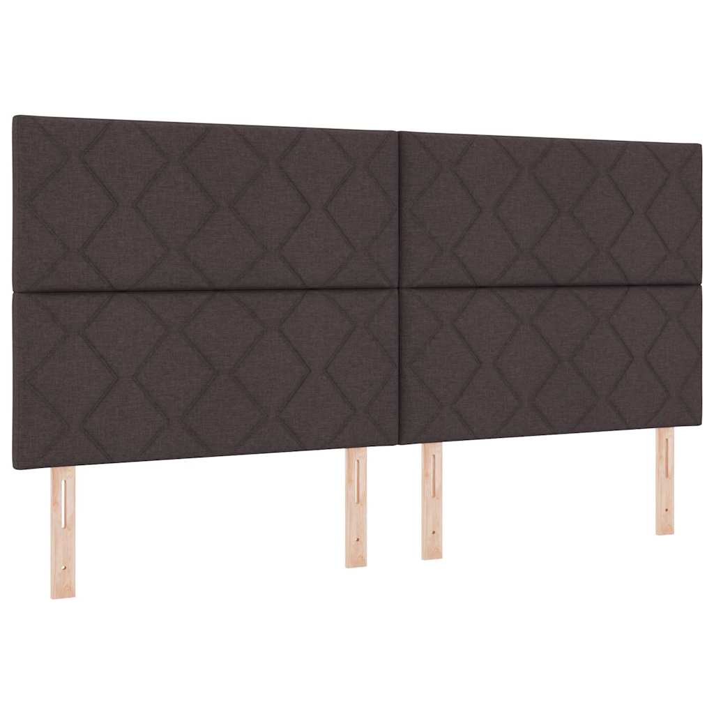 Boxspringbed met matras Donkerbruin 200 x 200 cm Stof is nu te koop bij PeponiXL, paradijselijk wonen!