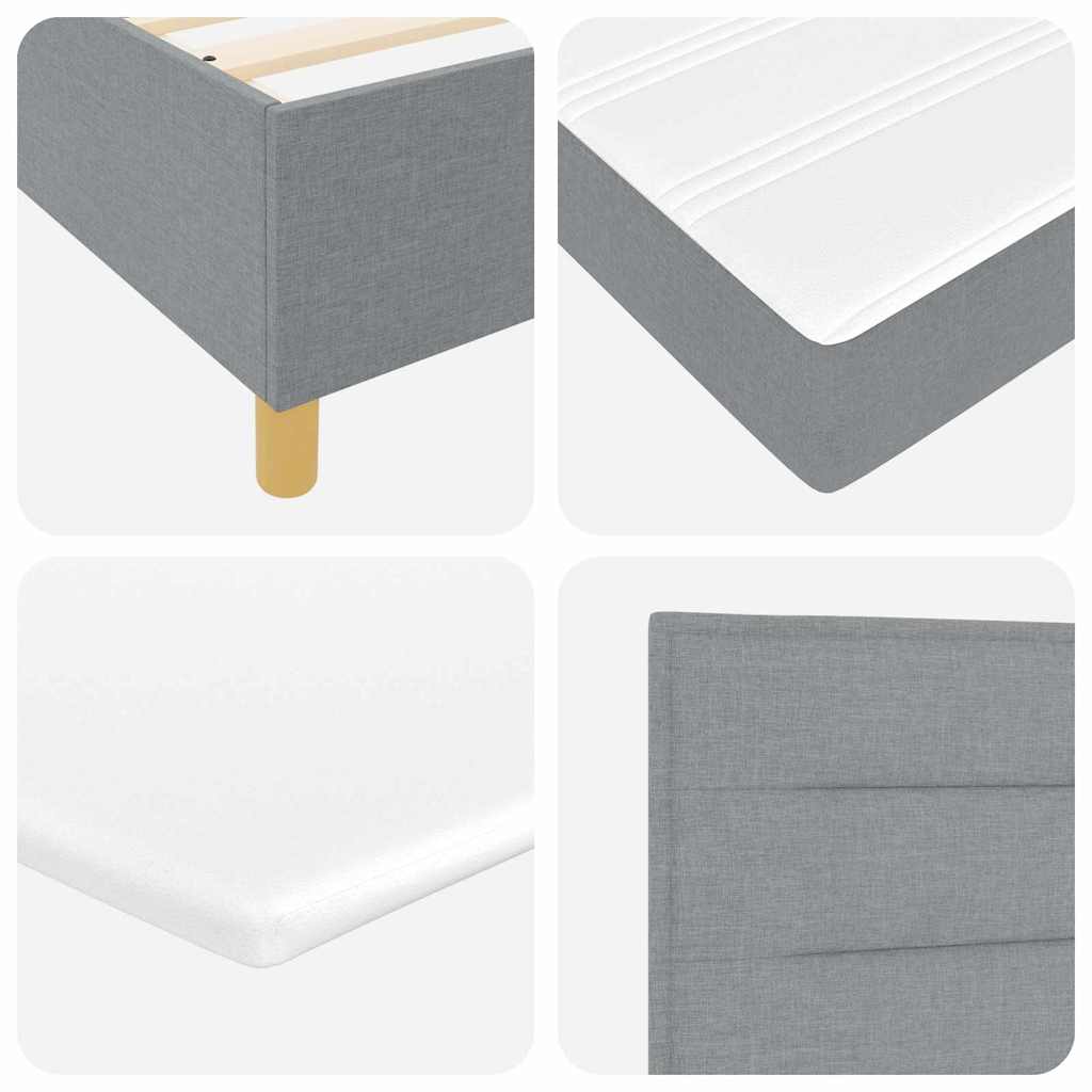 Boxspringbed met matras Lichtgrijs 80 x 200 cm Stof is nu te koop bij PeponiXL, paradijselijk wonen!