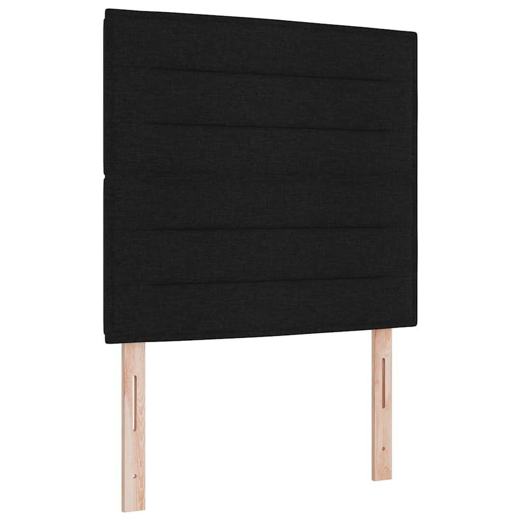 Boxspringbed met matras met hoofdeinde Zwart 90 x 200 cm Stof is nu te koop bij PeponiXL, paradijselijk wonen!