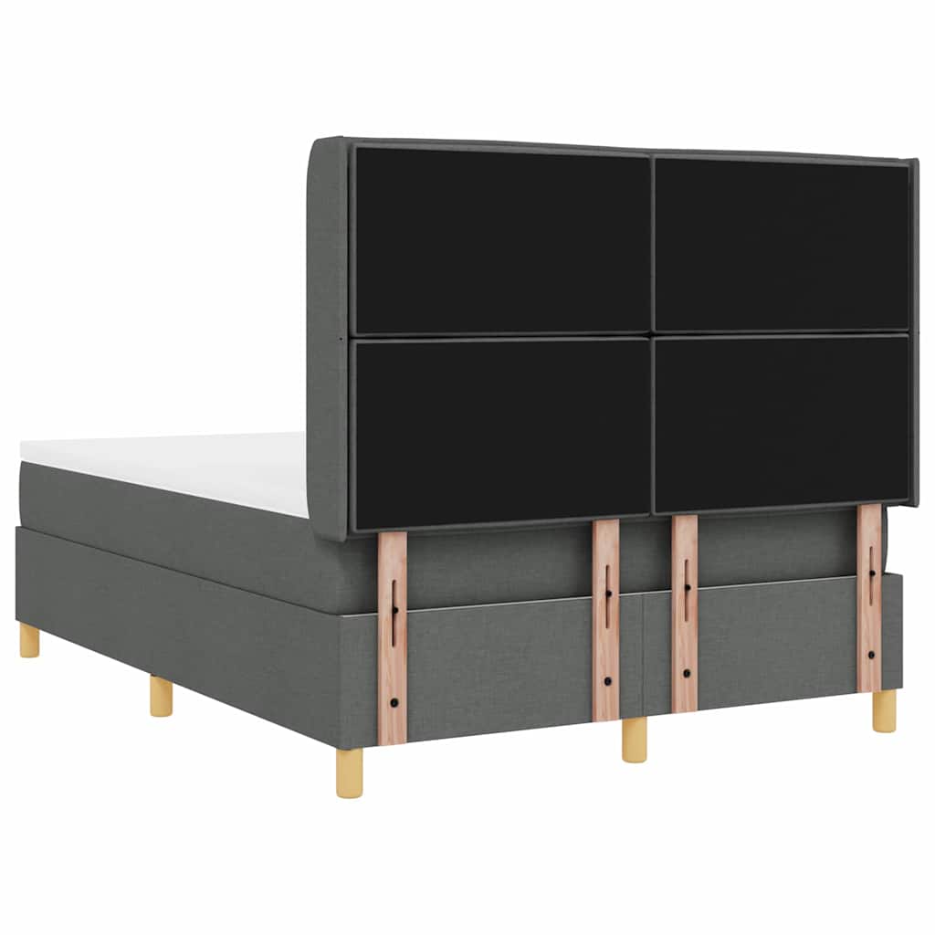 Boxspringbed met matras Donkergrijs 140 x 200 cm Stof is nu te koop bij PeponiXL, paradijselijk wonen!