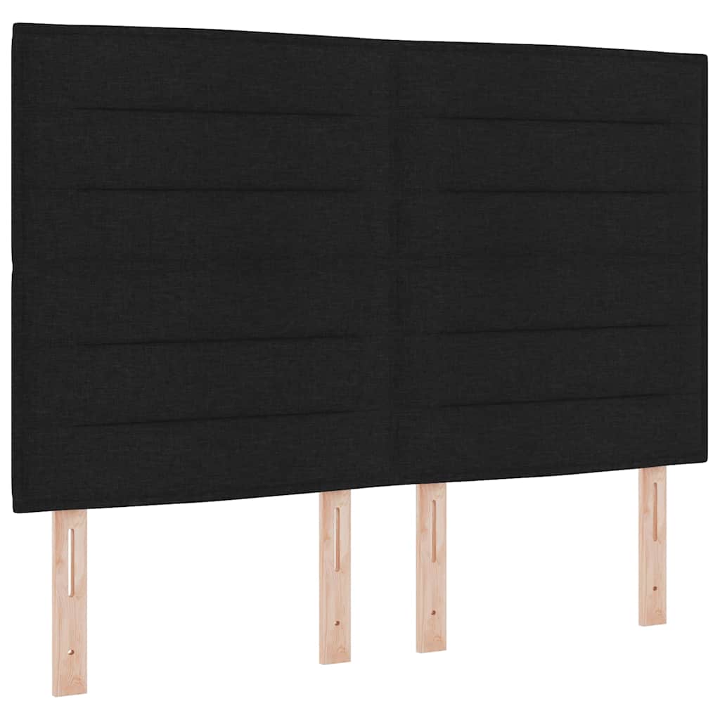 Boxspringbed met matras met hoofdeinde Zwart 140 x 200 cm Stof is nu te koop bij PeponiXL, paradijselijk wonen!