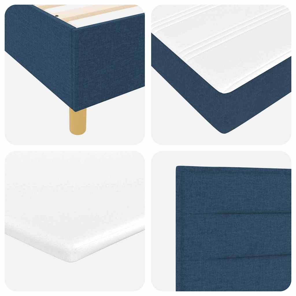 Boxspringbed met matras met hoofdeinde Blauw 140 x 200 cm Stof is nu te koop bij PeponiXL, paradijselijk wonen!