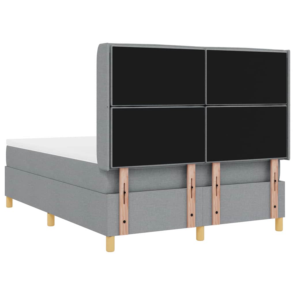 Boxspringbed met matras Lichtgrijs 160 x 200 cm Stof is nu te koop bij PeponiXL, paradijselijk wonen!