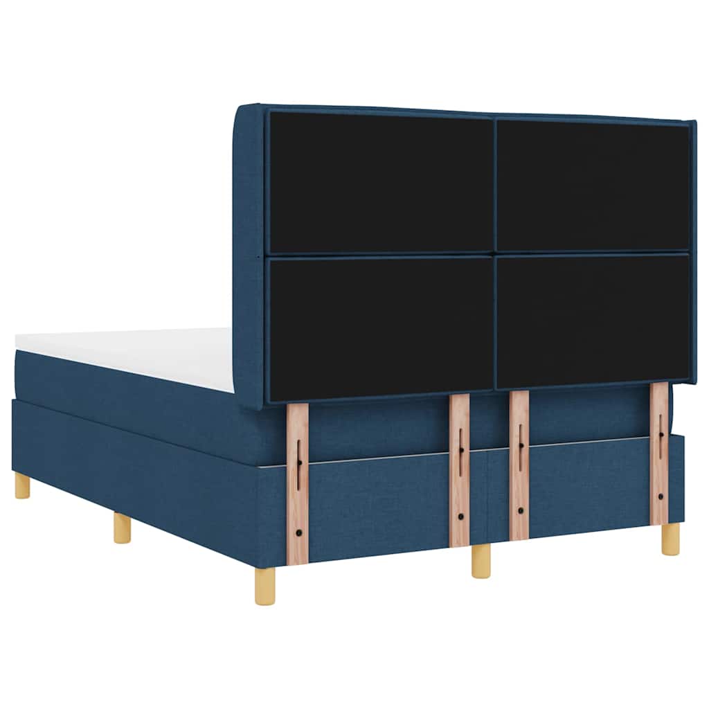Boxspringbed met matras met hoofdeinde Blauw 160 x 200 cm Stof is nu te koop bij PeponiXL, paradijselijk wonen!
