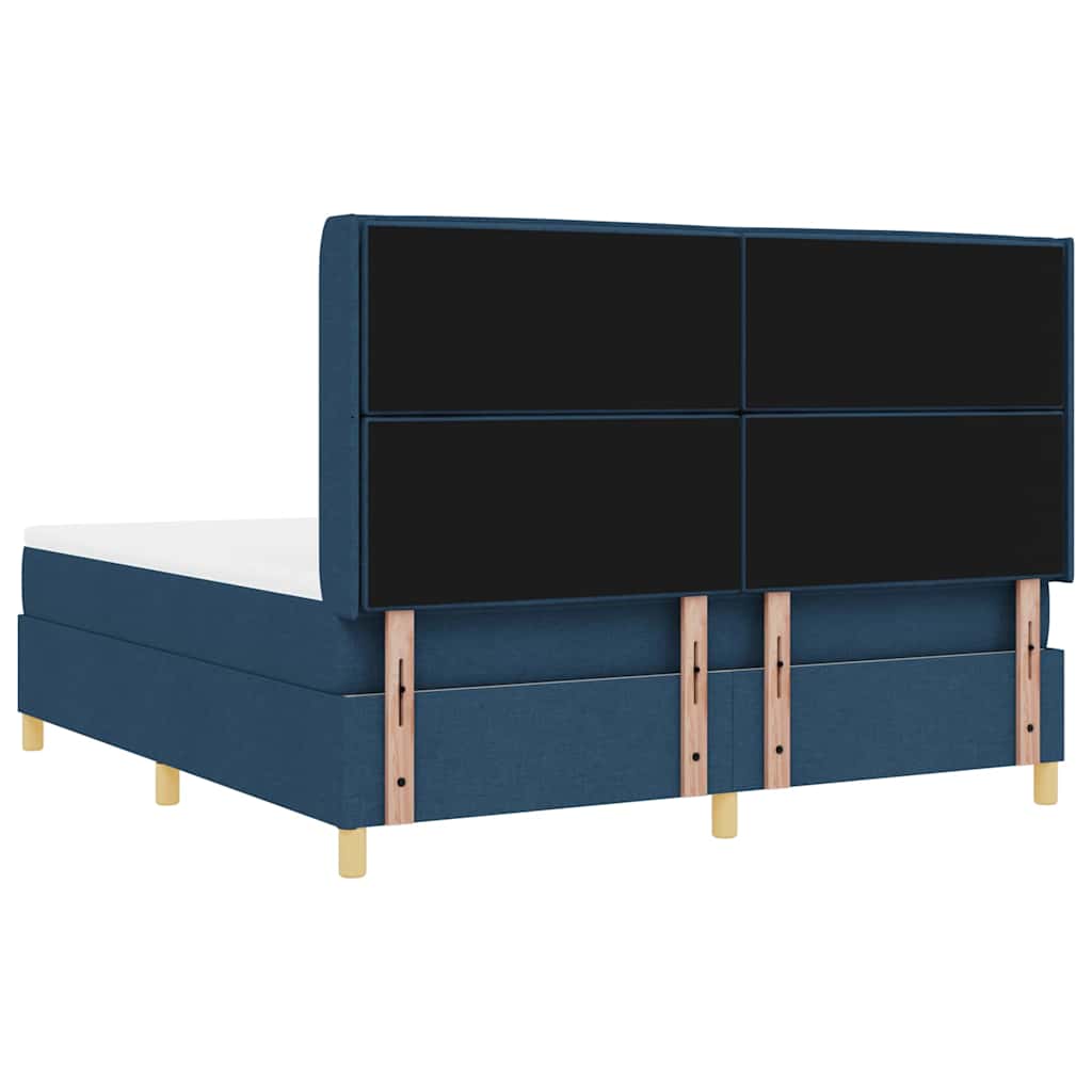 Boxspringbed met matras met hoofdeinde Blauw 180 x 200 cm Stof is nu te koop bij PeponiXL, paradijselijk wonen!