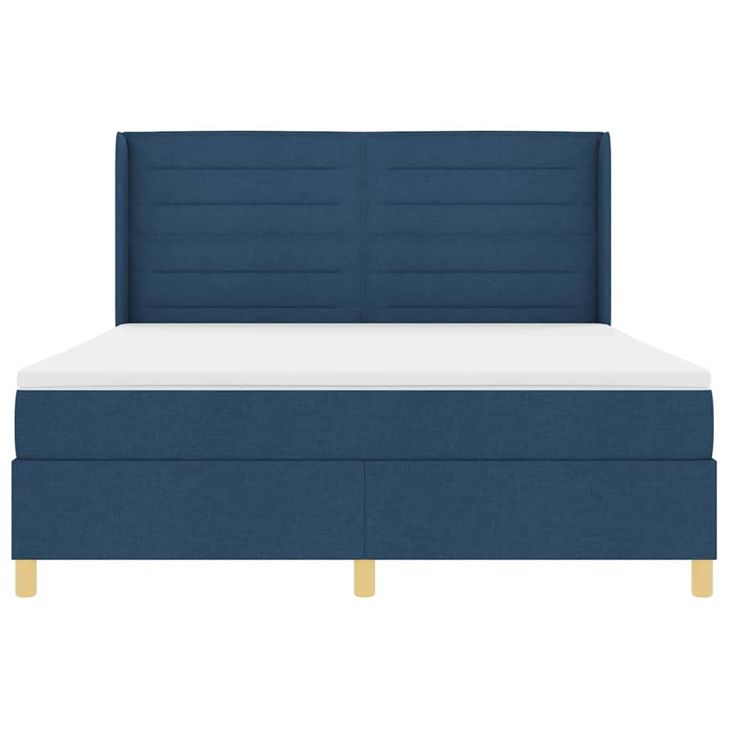 Boxspringbed met matras met hoofdeinde Blauw 180 x 200 cm Stof is nu te koop bij PeponiXL, paradijselijk wonen!