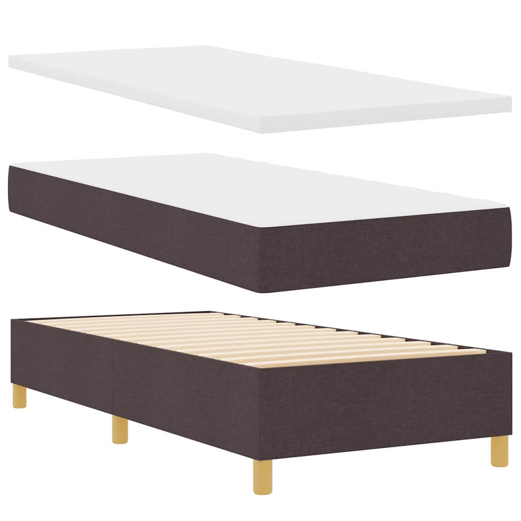Boxspringbed met matras Donkerbruin 80 x 200 cm Stof is nu te koop bij PeponiXL, paradijselijk wonen!