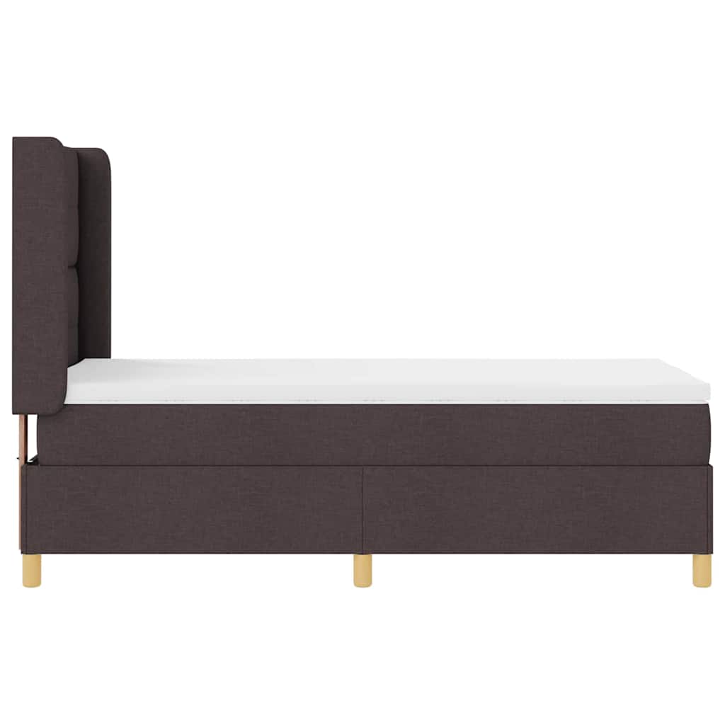 Boxspringbed met matras Donkerbruin 80 x 200 cm Stof is nu te koop bij PeponiXL, paradijselijk wonen!