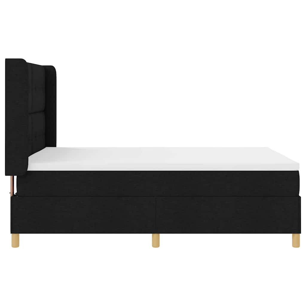 Boxspringbed met matras met hoofdeinde Zwart 140 x 190 cm Stof is nu te koop bij PeponiXL, paradijselijk wonen!